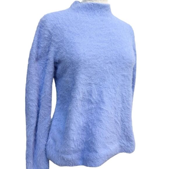 Chico's Wool Free Fuzzy Knit Soft Fluffy Body Friendly Sweater Lavender size 1 - Picture 8 of 8